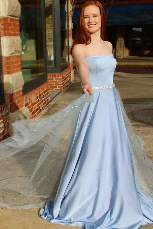 AerbaDress Long Strapless Elegant Prom Dresses Cute Dresses