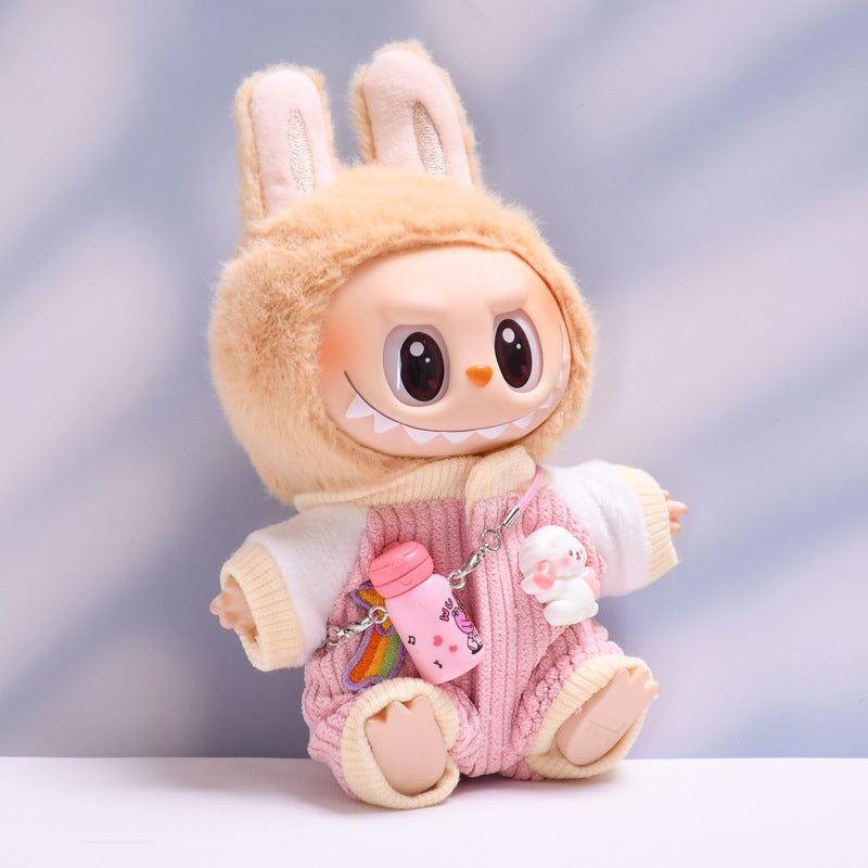 Handmade Labubu set can be paired with Labubu V1 Macaron and V2 seats climbing clothes water bottle set and plush baby clothes (excluding dolls)