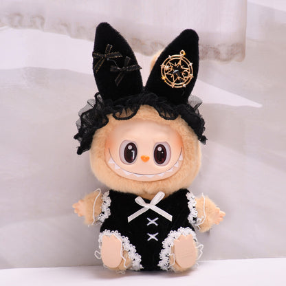 Handmade Labubu Outfit 17cm blind box pendant Labubu clothes fashionable bunny girl Labubu doll clothes cute (not including dolls)