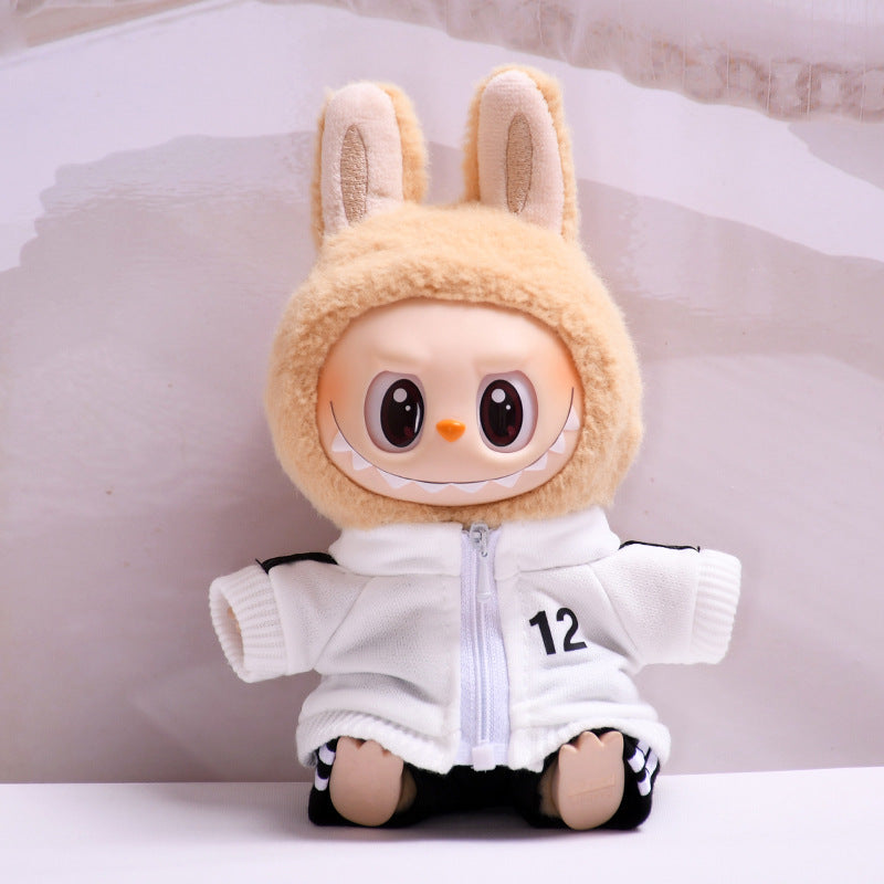 Handmade Labubu set can be paired with Labubu V1 Macaron and V2 seat sportswear set outerwear vinyl LABUBU baby clothes (excluding dolls)