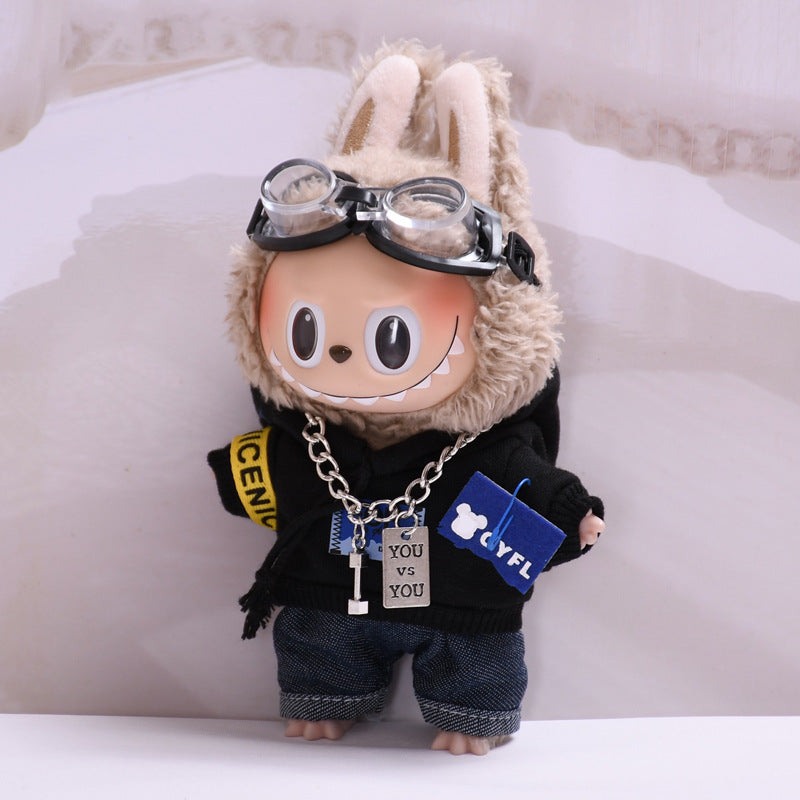 Handmade Labubu set can be paired with Labubu V1 Macaron and V2 seats pilot set jacket vinyl LABUBU baby clothes (excluding dolls)