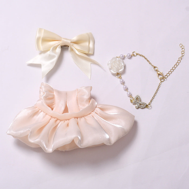 Handmade Labubu set can be paired with Labubu V1 Macaron and V2 seats fairy chiffon skirt set ragu cloth replacement set baby clothes (excluding dolls)