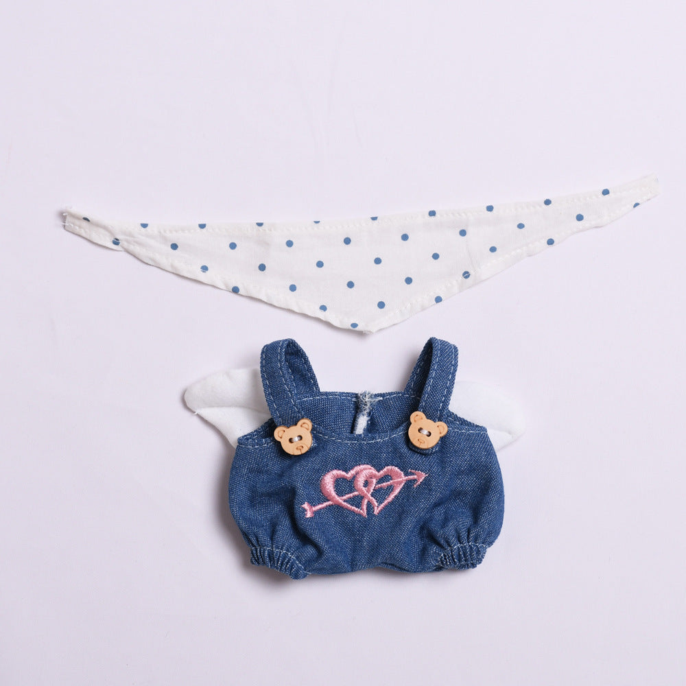 Handmade Labubu set can be paired with Labubu V1 Macaron and V2 seats with blind box pendants for parties Labubu Cupid love shoulder pants Labubu doll clothes (excluding dolls)