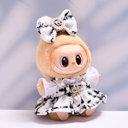 Handmade Labubu set can be paired with Labubu V1 Macaron and V2 seats with a small fragrant skirt bow set (excluding dolls)