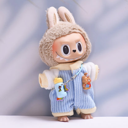 Handmade Labubu set can be paired with Labubu V1 Macaron and V2 seats climbing clothes water bottle set and plush baby clothes (excluding dolls)