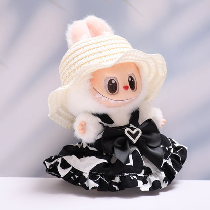 Handmade Labubu set can be paired with Labubu V1 Macaron and V2 seats heart dress set, Labubu doll dressing set (excluding dolls)