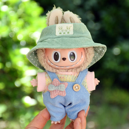 Handmade Labubu set can be paired with Labubu V1 Macaron and V2 seats star overalls sweaters hats 17cm keychains vinyl dolls, and baby clothes (excluding dolls)&nbsp;