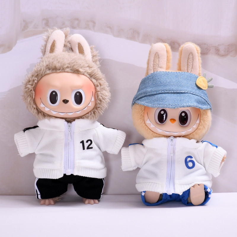 Handmade Labubu set can be paired with Labubu V1 Macaron and V2 seat sportswear set outerwear vinyl LABUBU baby clothes (excluding dolls)