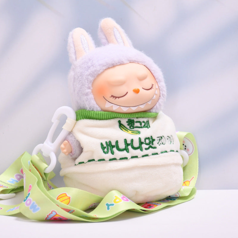 Handmade Labubu set can be paired with Labubu V1 Macaron and V2 seats banana crossbody bag and cloth replacement set for baby clothes (excluding dolls)