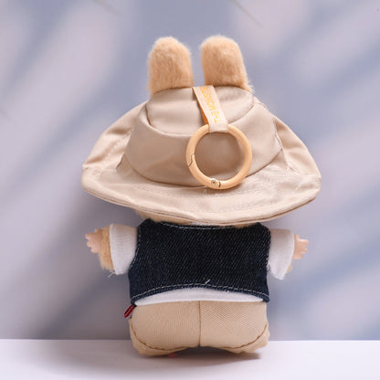 Handmade Labubu set can be paired with Labubu V1 Macaron and V2 seats denim vest glasses set Labubu doll clothing replacement (excluding dolls)