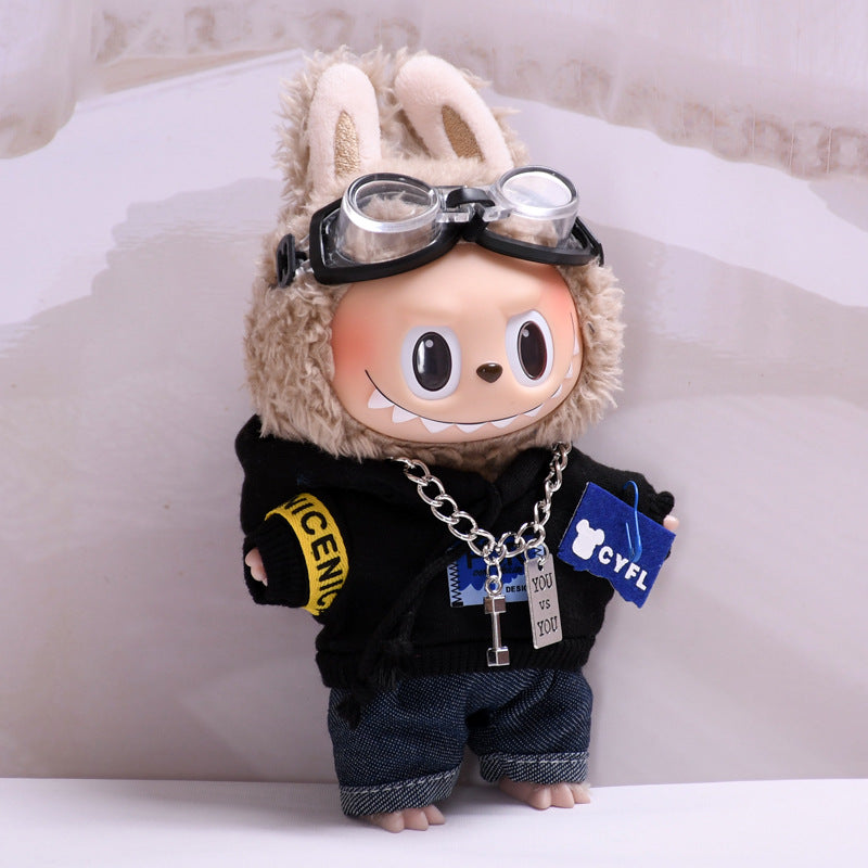 Handmade Labubu set can be paired with Labubu V1 Macaron and V2 seats pilot set jacket vinyl LABUBU baby clothes (excluding dolls)