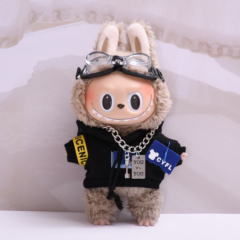 Handmade Labubu set can be paired with Labubu V1 Macaron and V2 seats pilot set jacket vinyl LABUBU baby clothes (excluding dolls)