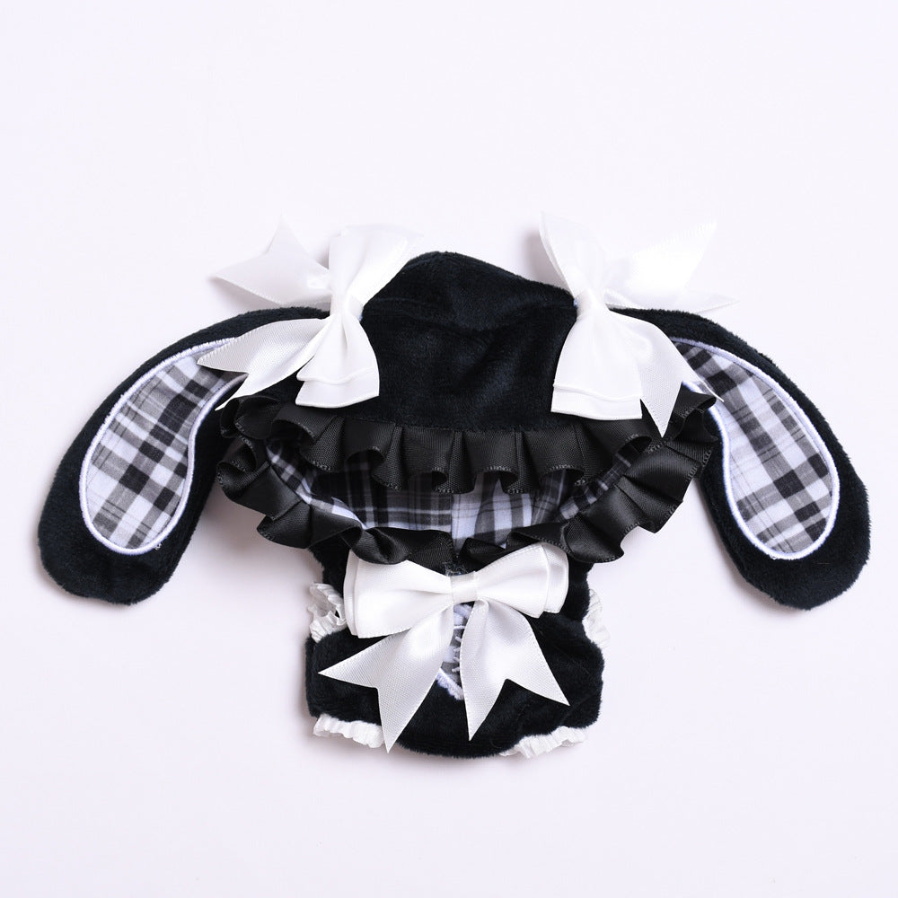 Handmade Labubu set can be paired with Labubu V1 Macaron and V2 seats blind box Labubu pendant clothes rabbit ear hooded clothes Labubu doll clothes cute (excluding dolls)