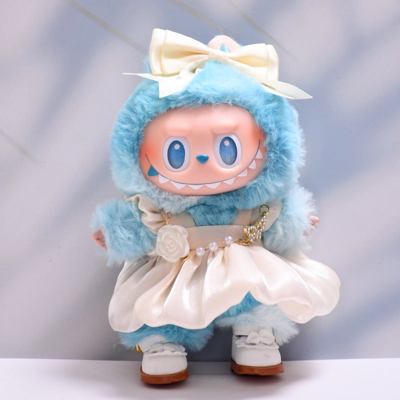 Handmade Labubu set can be paired with Labubu V1 Macaron and V2 seats fairy chiffon skirt set ragu cloth replacement set baby clothes (excluding dolls)