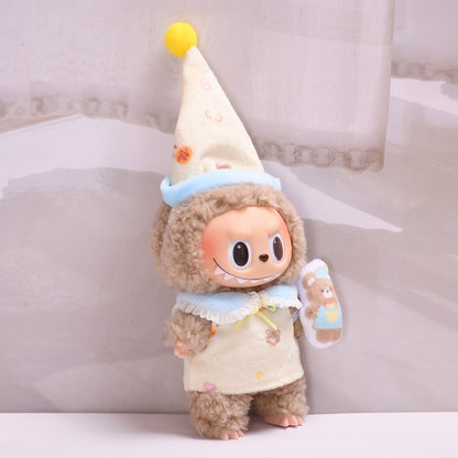 Handmade Labubu Outfit First and Second Generation Pendants Labubu Cloth Clothes Bear Pajama Set Labubu Cute Baby Clothes (not including dolls)