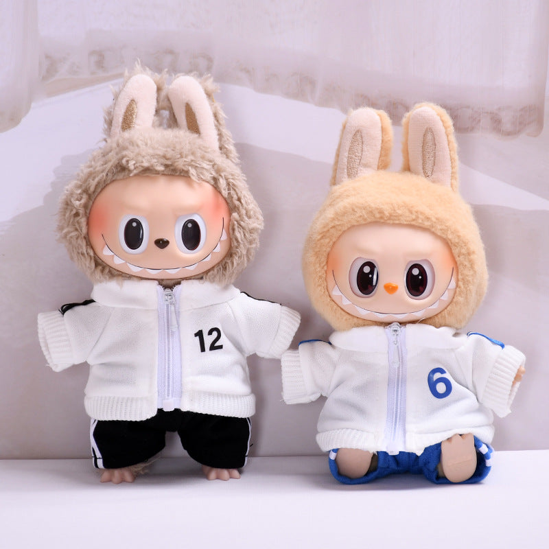 Handmade Labubu set can be paired with Labubu V1 Macaron and V2 seat sportswear set outerwear vinyl LABUBU baby clothes (excluding dolls)