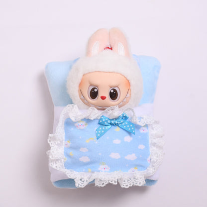 Handmade Labubu set can be paired with Labubu V1 Macaron and V2 seats small beds sleeping bags pillows blankets cloth dolls clothing accessories (excluding dolls)