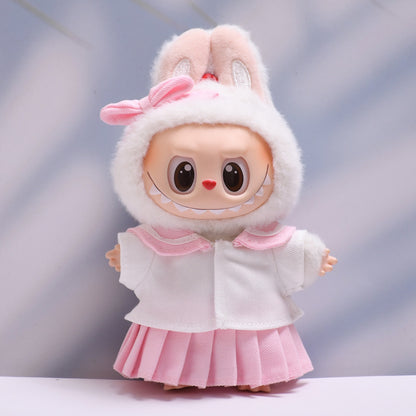 Handmade Labubu set can be paired with Labubu V1 Macaron and V2 seats Sailor JK skirt set Labubu doll clothing replacement (excluding dolls)
