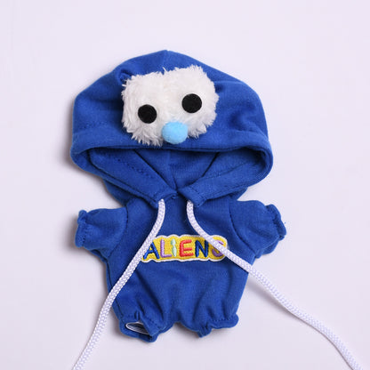 Handmade Labubu set can be paired with Labubu V1 Macaron and V2 seats blind box 17cm canvas pendant clothes big eyed monster jumpsuit as a substitute for vinyl Labubu baby clothes (excluding dolls)