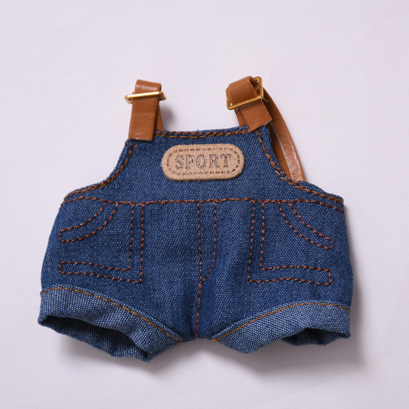 Handmade Labubu set can be paired with Labubu V1 Macaron and V2 seats denim overalls Labubu doll outfit (excluding dolls)