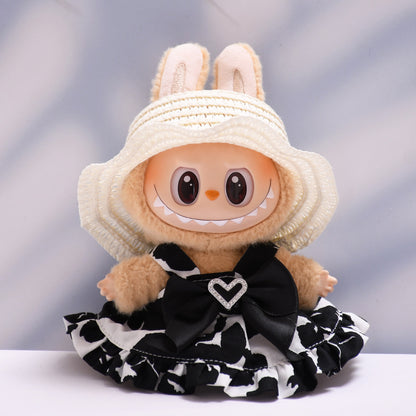 Handmade Labubu set can be paired with Labubu V1 Macaron and V2 seats heart dress set, Labubu doll dressing set (excluding dolls)