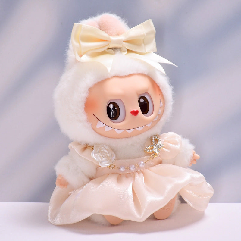 Handmade Labubu set can be paired with Labubu V1 Macaron and V2 seats fairy chiffon skirt set ragu cloth replacement set baby clothes (excluding dolls)