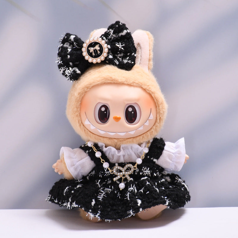 Handmade Labubu set can be paired with Labubu V1 Macaron and V2 seats with a small fragrant skirt bow set (excluding dolls)