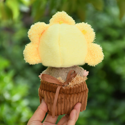 Handmade Labubu set can be paired with Labubu V1 Macaron and V2 seat blind box 17cm pendant canvas clothes sun flowerpot child planting clothes LABUBU cute replacement (excluding dolls)