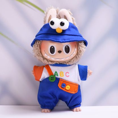 Handmade Labubu Outfit First and Second Generation Labubu Cloth Pendant Big Eyes Sesame Bird Strap Pants Set Vinyl Labubu Baby Clothes (not including dolls)