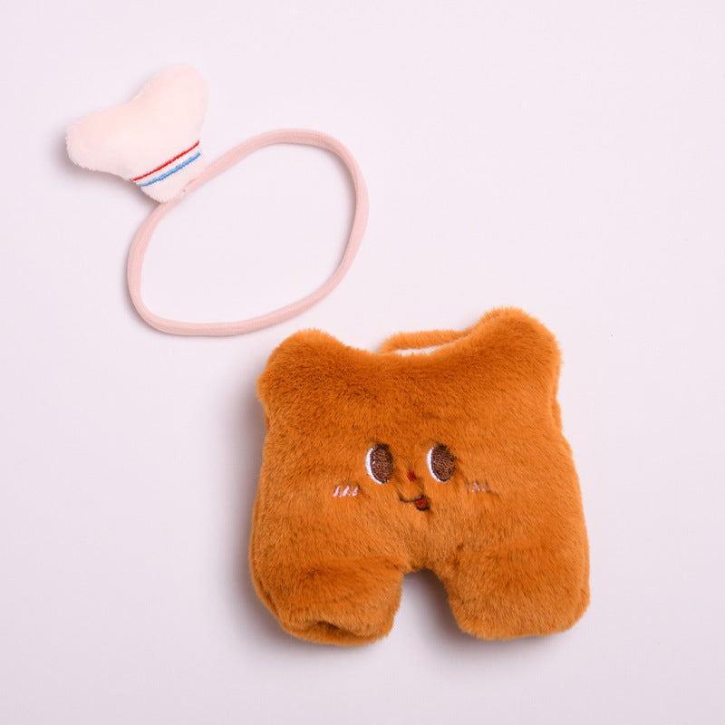 Handmade Labubu set can be paired with Labubu V1 Macaron and V2 seats with 17cm canvas pendant to replace clothes Cute chicken leg two-piece set for baby clothes Labubu doll cute (excluding dolls)