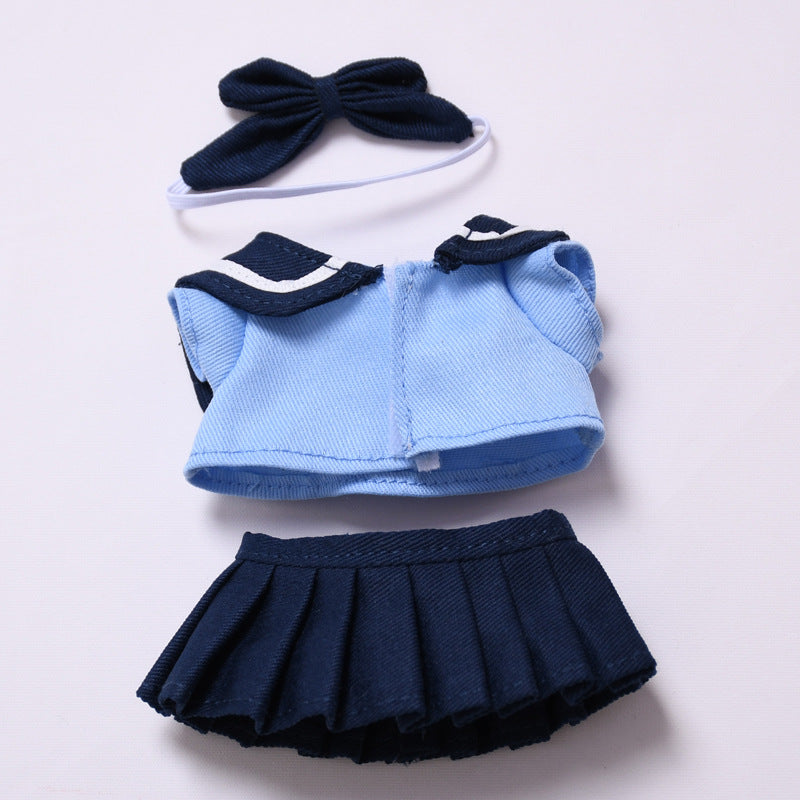 Handmade Labubu set can be paired with Labubu V1 Macaron and V2 seats blue sailor JK skirt set Labubu doll outfit (excluding dolls)
