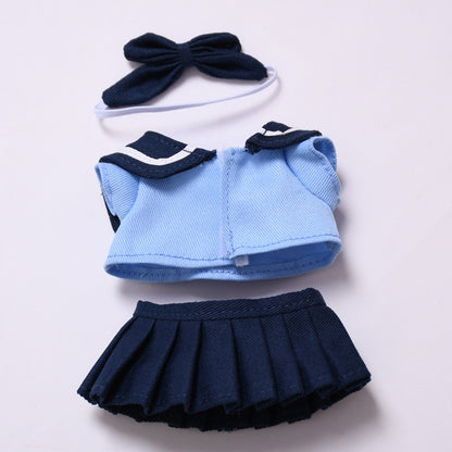 Handmade Labubu set can be paired with Labubu V1 Macaron and V2 seats blue sailor JK skirt set Labubu doll outfit (excluding dolls)