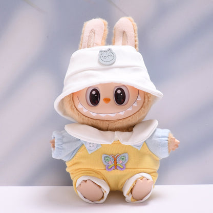 Handmade Labubu set can be paired with Labubu V1 Macaron and V2 seats for spring overalls and Labubu doll outfits (excluding dolls)