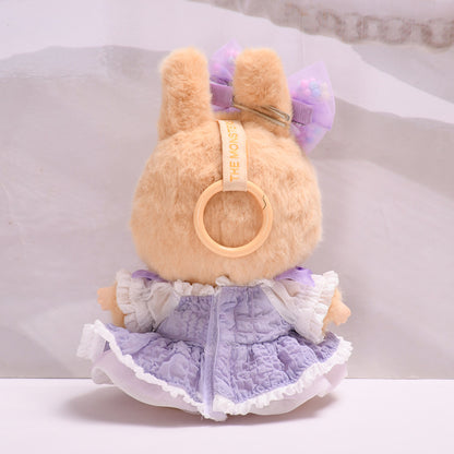 Handmade Labubu set can be paired with Labubu V1 Macaron and V2 seats with blind box pendants for parties Labubu clothes include purple bow dresses Labubu doll dresses (excluding dolls)