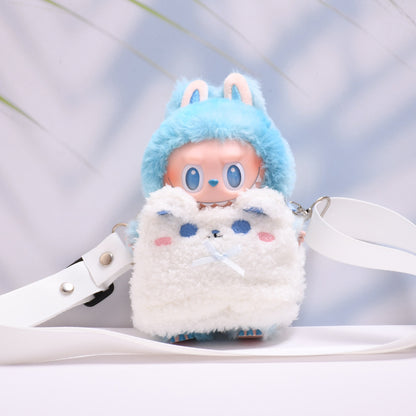 Handmade Labubu set can be paired with Labubu V1 Macaron and V2 seat pendants Labubu clothes small animals teddy bears crossbody bags Labubu doll clothing accessories (excluding dolls)