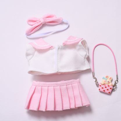 Handmade Labubu set can be paired with Labubu V1 Macaron and V2 seats Sailor JK skirt set Labubu doll clothing replacement (excluding dolls)