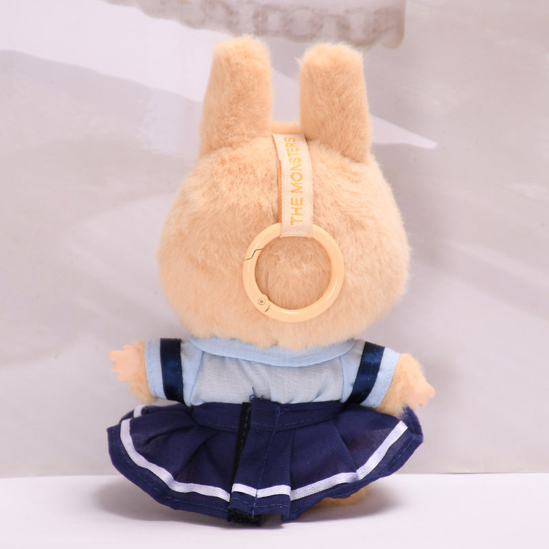 Handmade Labubu set can be paired with Labubu V1 Macaron and V2 seats for blind box seating parties Labubu pendants for couples uniforms school dresses pull fabrics and changing clothes (excluding dolls)