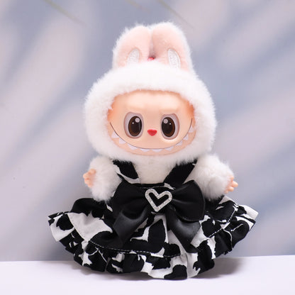 Handmade Labubu set can be paired with Labubu V1 Macaron and V2 seats heart dress set, Labubu doll dressing set (excluding dolls)