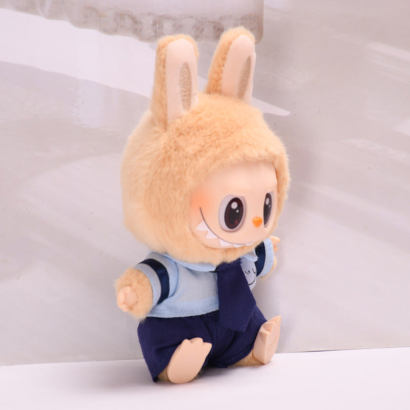 Handmade Labubu set can be paired with Labubu V1 Macaron and V2 seats for blind box seating parties Labubu pendants for couples uniforms school dresses pull fabrics and changing clothes (excluding dolls)