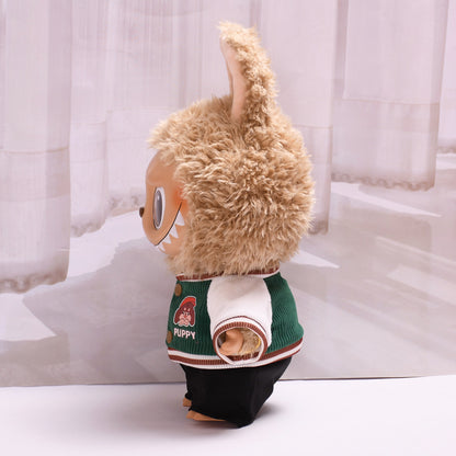 Handmade Labubu set can be paired with Labubu V1 Macaron and V2 seats 38cm plush plush plush toy clothes casual baseball suit set labubu replacement hat (excluding dolls)