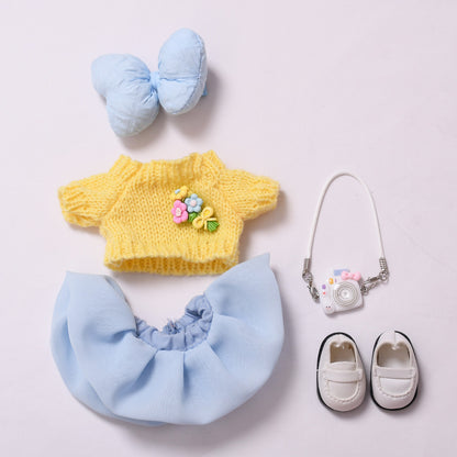 Handmade Labubu set can be paired with Labubu V1 Macaron and V2 seats featuring small floral sweaters gauze skirts bows and Labubu doll outfits (excluding dolls)