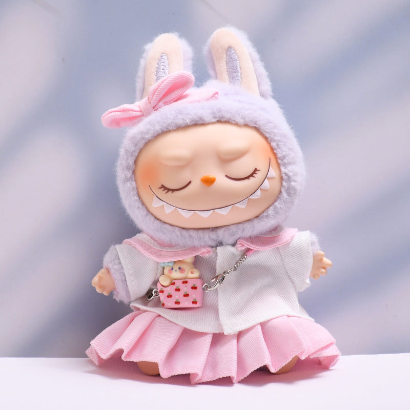 Handmade Labubu set can be paired with Labubu V1 Macaron and V2 seats Sailor JK skirt set Labubu doll clothing replacement (excluding dolls)