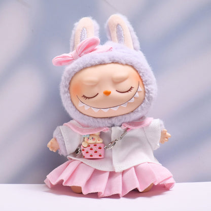 Handmade Labubu set can be paired with Labubu V1 Macaron and V2 seats Sailor JK skirt set Labubu doll clothing replacement (excluding dolls)