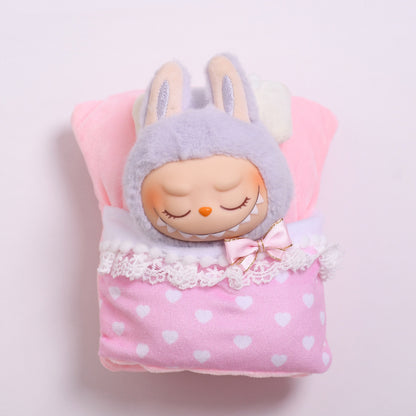 Handmade Labubu set can be paired with Labubu V1 Macaron and V2 seats small beds sleeping bags pillows blankets cloth dolls clothing accessories (excluding dolls)