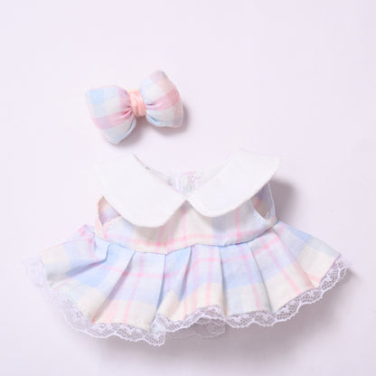 Handmade Labubu set can be paired with Labubu V1 Macaron and V2 seats for candy colored dresses and headwear sets (excluding dolls)