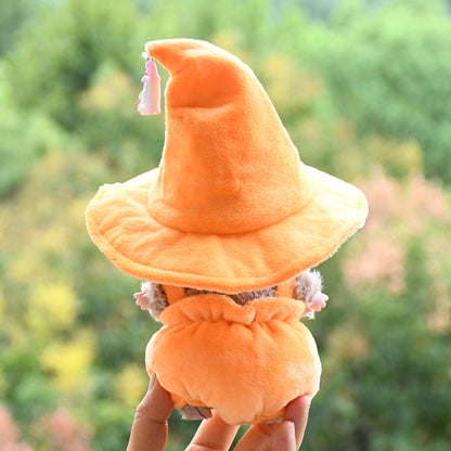 Handmade Labubu Outfit 17cm First and Second Generation Labubu Cloth Pendant Halloween Pumpkin Clothes Black Hat Baby Clothes Vinyl Dolls (not including dolls)