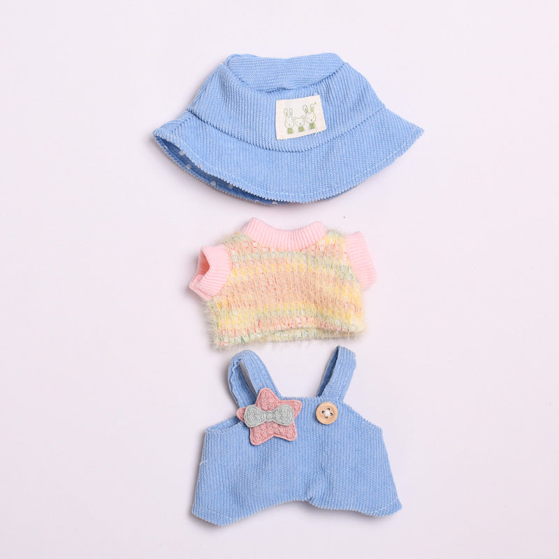 Handmade Labubu set can be paired with Labubu V1 Macaron and V2 seats star overalls sweaters hats 17cm keychains vinyl dolls, and baby clothes (excluding dolls)&nbsp;