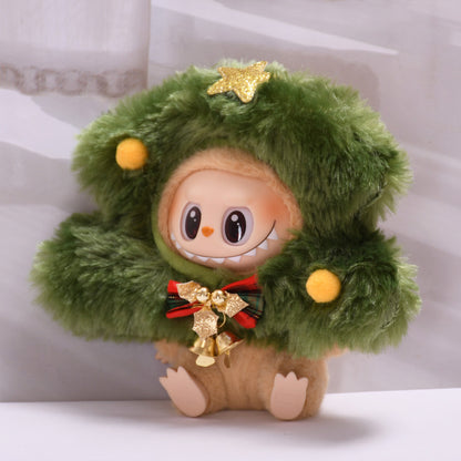 Handmade Labubu set can be paired with Labubu V1 Macaron and V2 seat Christmas tree headband keychain LABUBU scarf (excluding dolls)