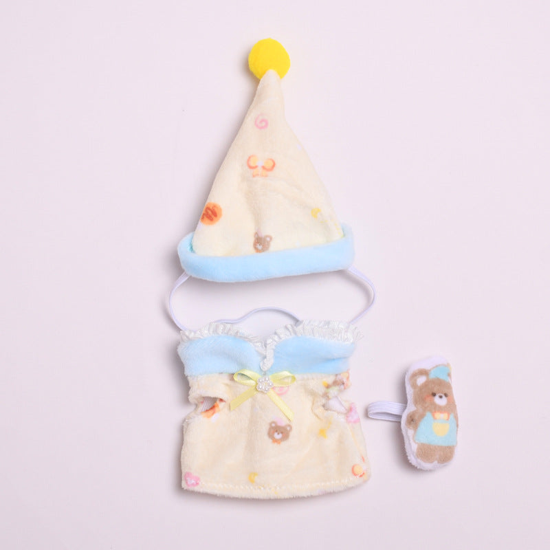 Handmade Labubu Outfit First and Second Generation Pendants Labubu Cloth Clothes Bear Pajama Set Labubu Cute Baby Clothes (not including dolls)