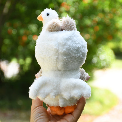 Handmade Labubu Outfit 17cm Pendant Pulley Cloth Clothes Internet Red White Swan jumpsuit Vinyl Labubu Baby Clothes (not including dolls)